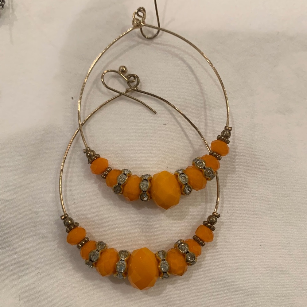 Big Beaded Hoops